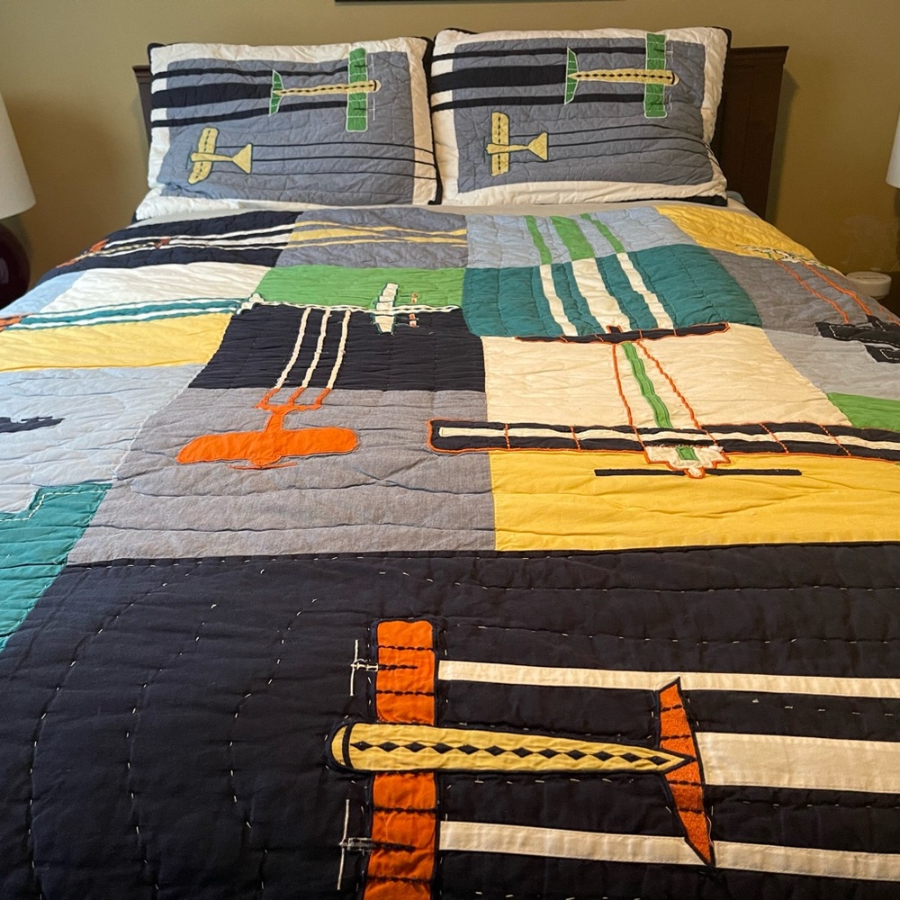 Pottery Barn Kids Airplane Quilt